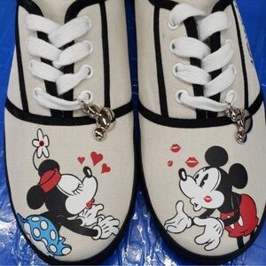 Mickey Minnie Sneakers "A Wearable Work of Art" from the Bradford Exchange NEW